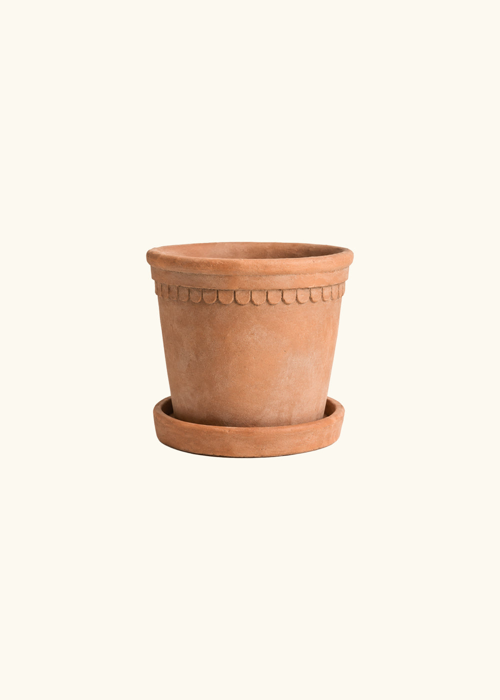 terra cotta planter with saucer Aged Terracotta Planter with Saucer