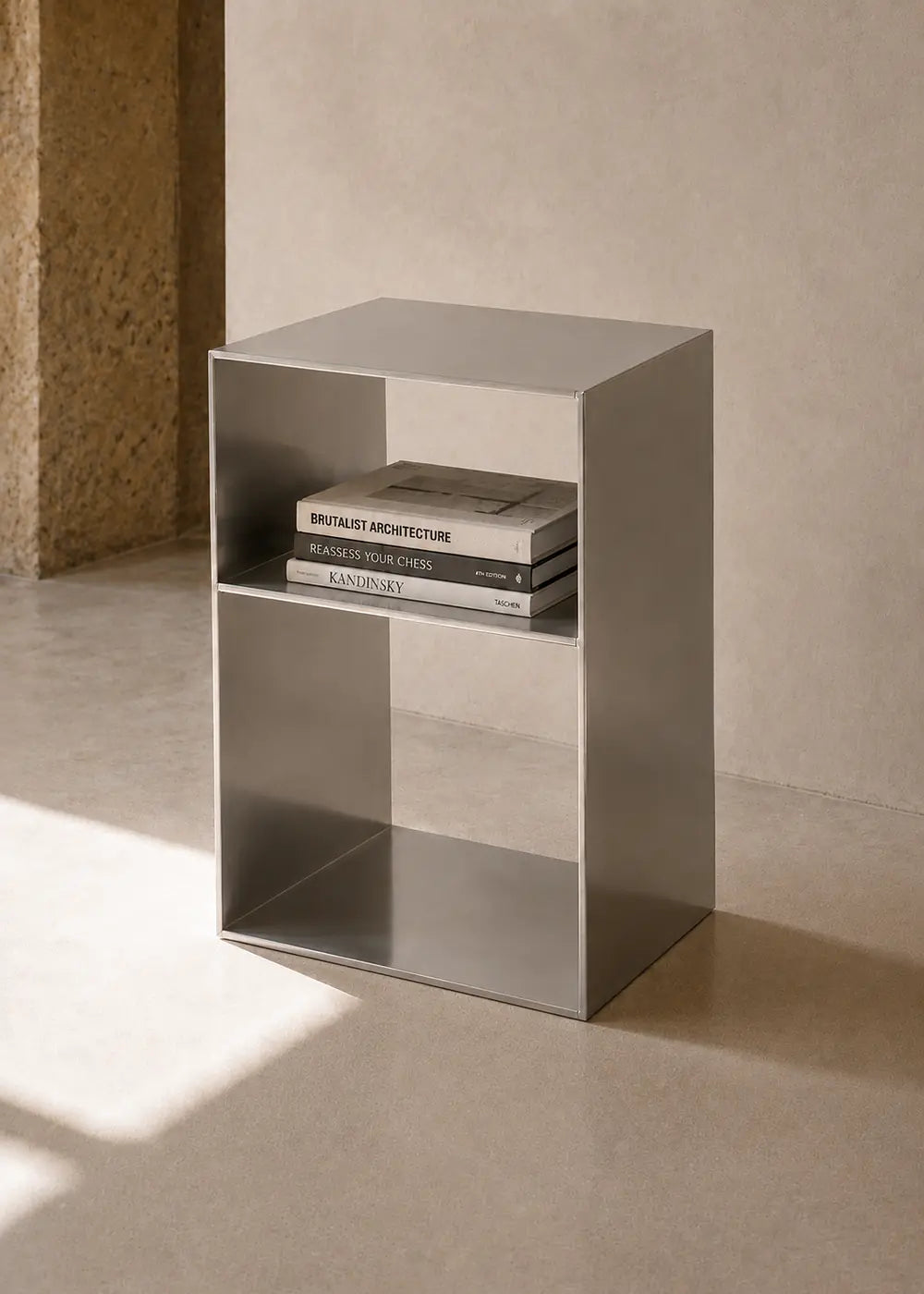 Hako, Brushed Steel Side Table