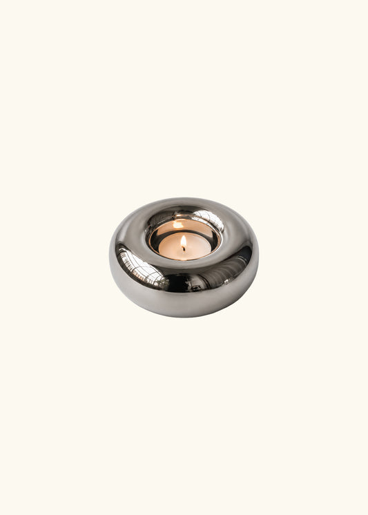 Tsuya, Polished Silver Candle Holder