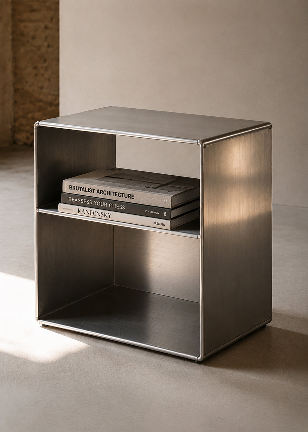 Hako, Brushed Steel Side Table