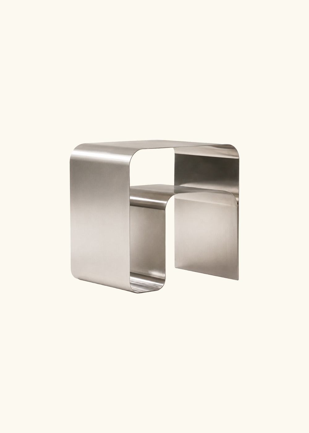 Hashi, Polished Steel Side Table