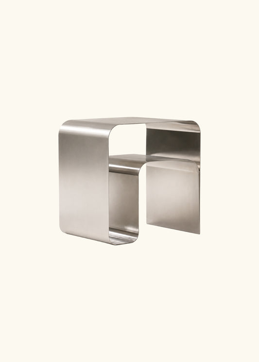 Hashi, Polished Steel Side Table