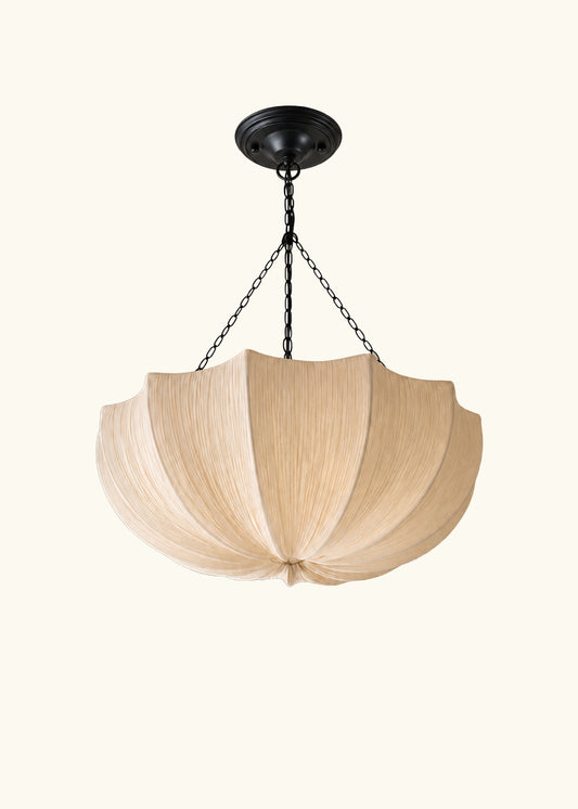 Kumo, Gathered Fabric Pendant Light