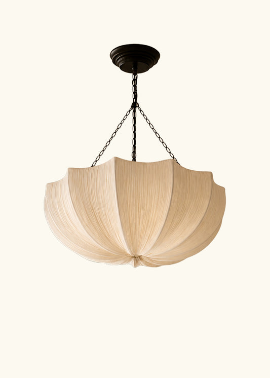 Kumo, Gathered Fabric Pendant Light