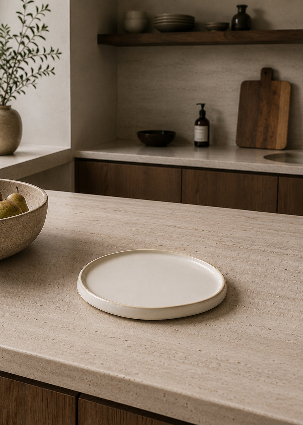 Mura 20cm ceramic plate from above