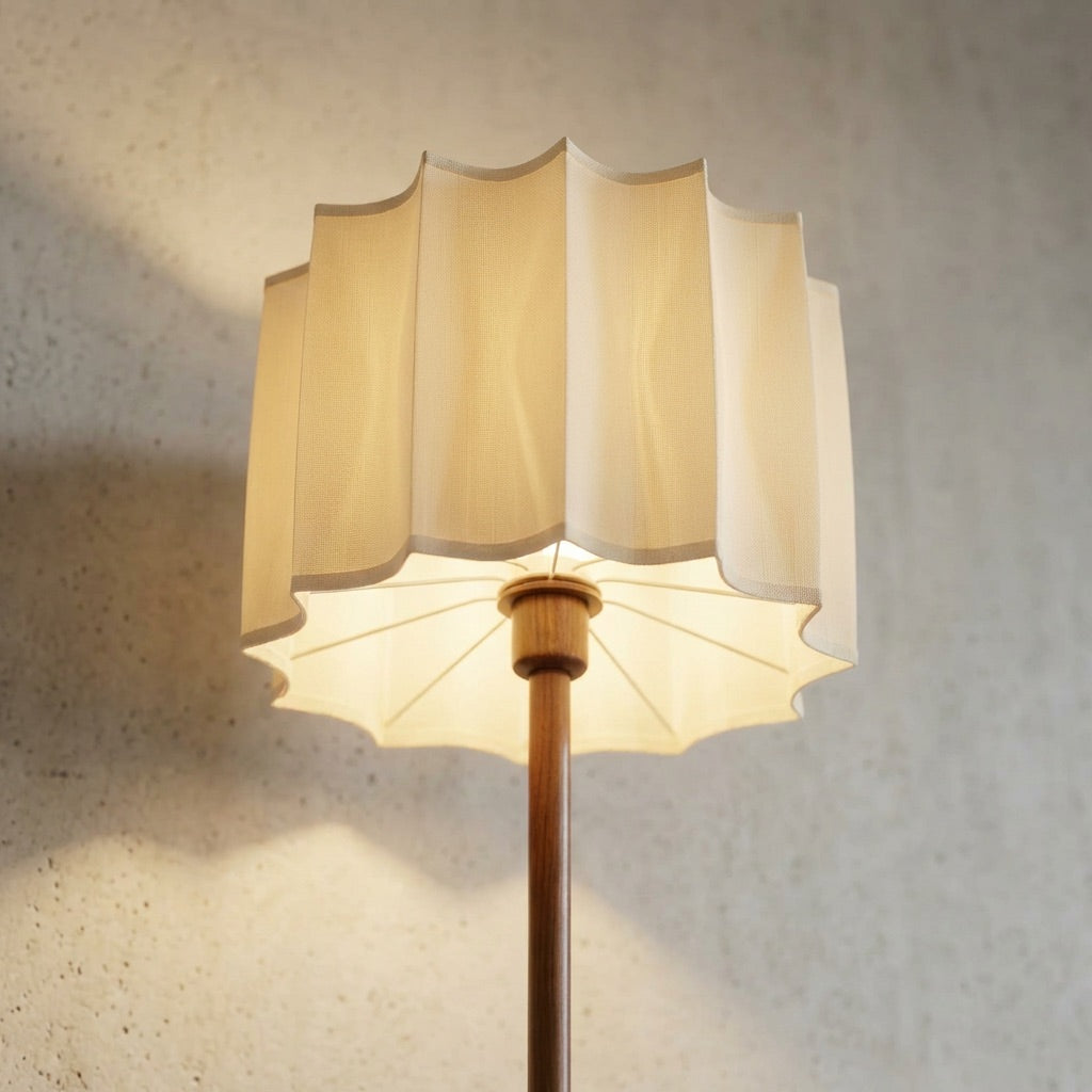 Rinkaku, Wooden Floor Lamp, tall