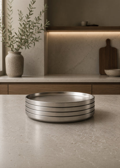 Tetsu, Stainless Steel Side Plate, 23cm