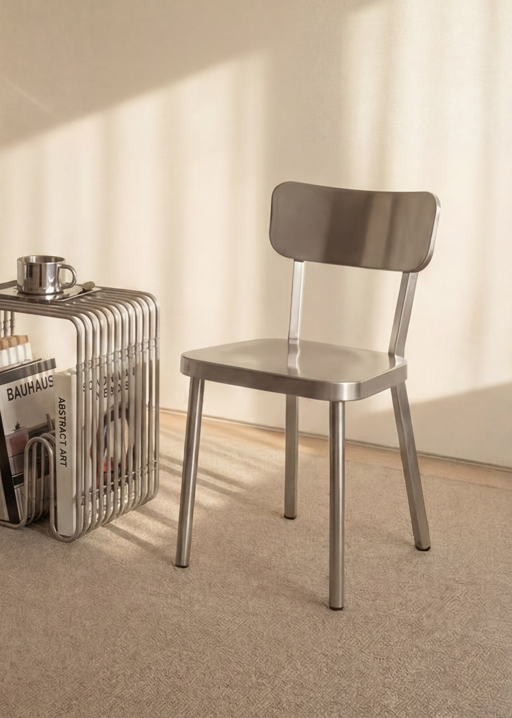 Brushed Steel Dining Chair