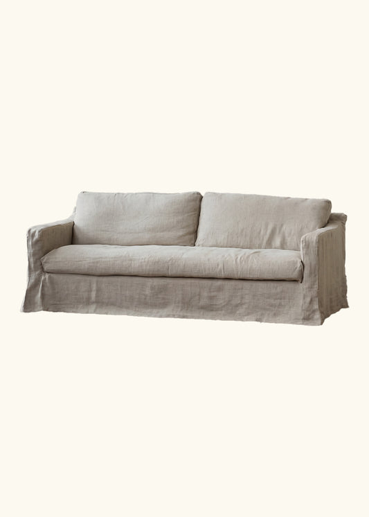 Wabi Linen Sofa, Two Seater, Stone