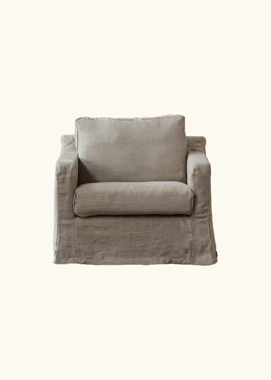Wabi Linen Sofa, Single, Stone