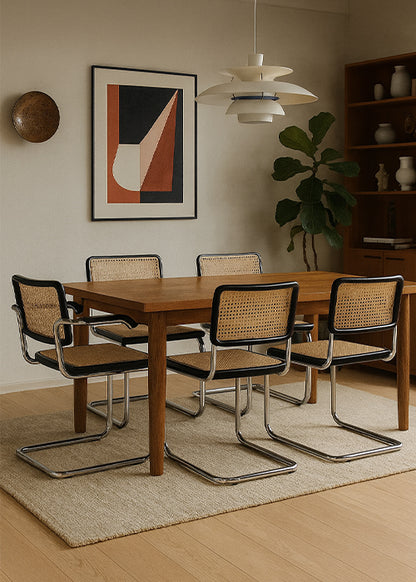 Rattan Dining Chairs – Black (with and without arms available)