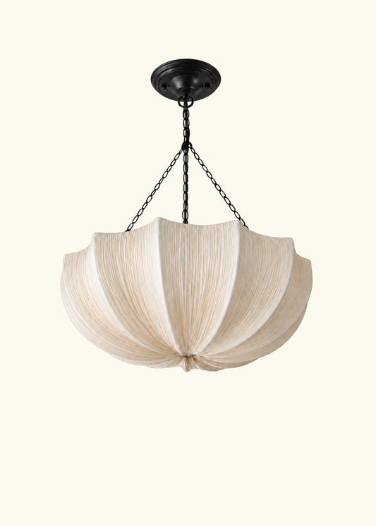 Kumo, Gathered Fabric Pendant Light