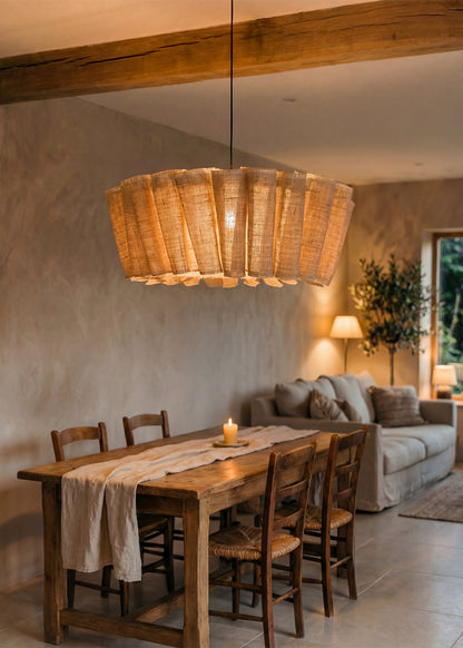 Linen Wave, light Shade & Pendant / 80cm