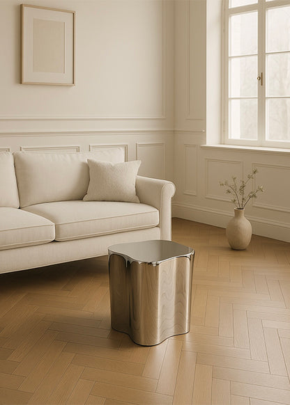 Metal Side Table / Coffee Table (Stainless Steel) 45cm W x 45cm D x 45cm H