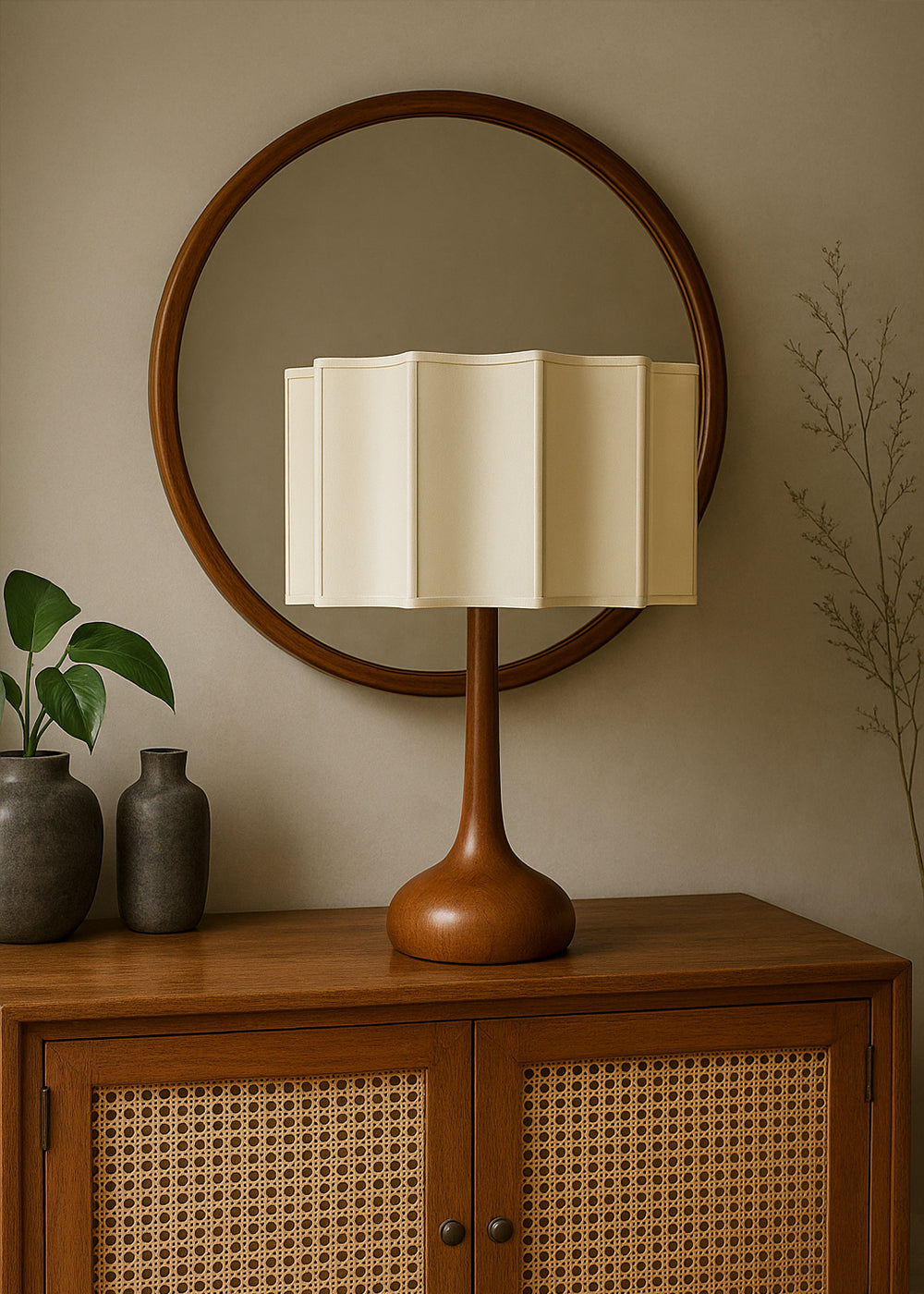 Wooden Table Lamp, Short
