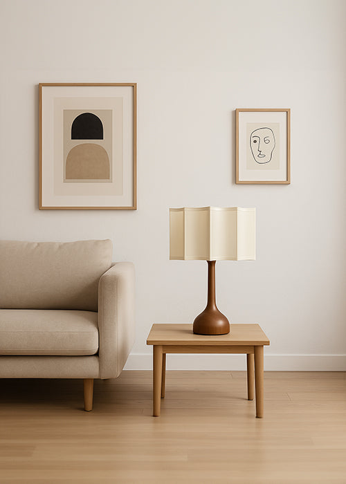 Wooden Table Lamp, Short
