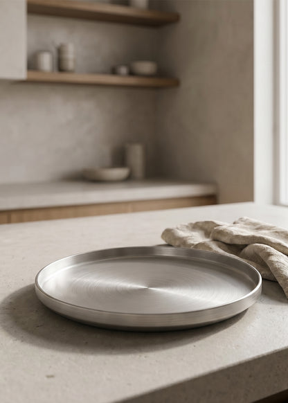 Tetsu, Stainless Steel Side Plate, 23cm