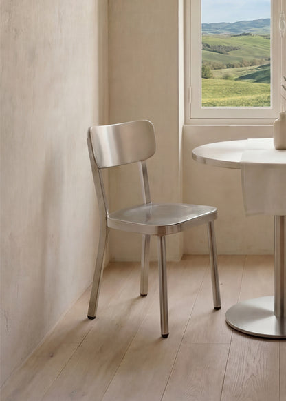 Brushed Steel Dining Chair