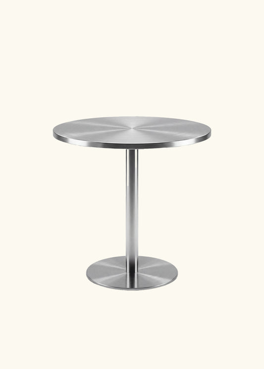 Brushed Steel Round Table