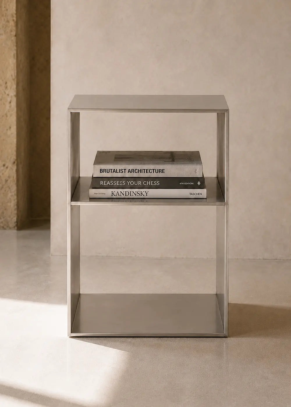 Hako, Brushed Steel Side Table