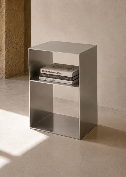 Hako, Brushed Steel Side Table