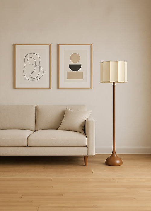 Wooden Floor Lamp, tall