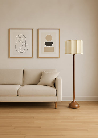 Wooden Floor Lamp, tall