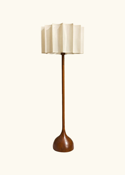 Rinkaku, Wooden Floor Lamp, tall